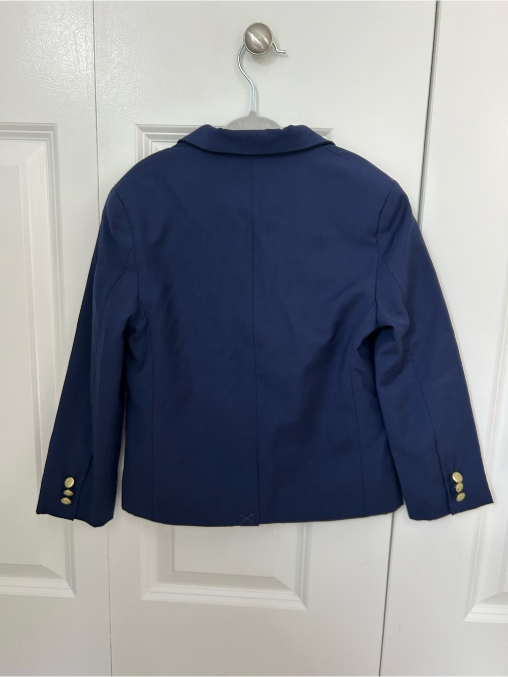 Janie and Jack Boys Navy Blue Suit Jacket Blazer Size 5 wedding 2-Button wool - Picture 2 of 9